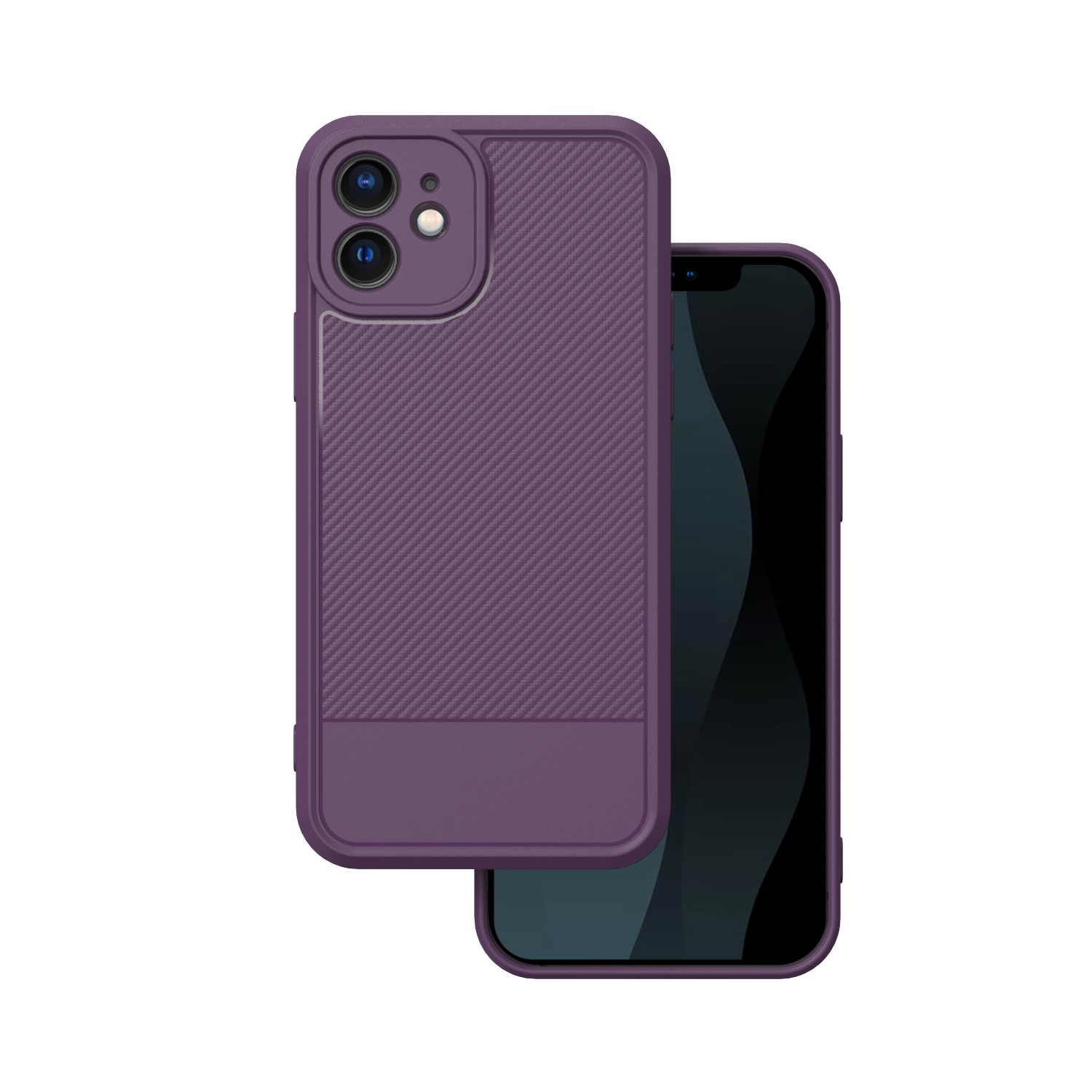 Simple Carbon suojakuori iPhone 12 6,1 violetti