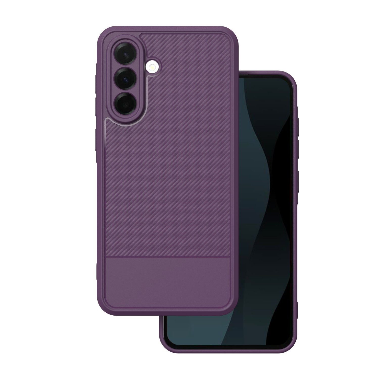 Simple Carbon -suojakuori Samsung Galaxy A36 5G violetti
