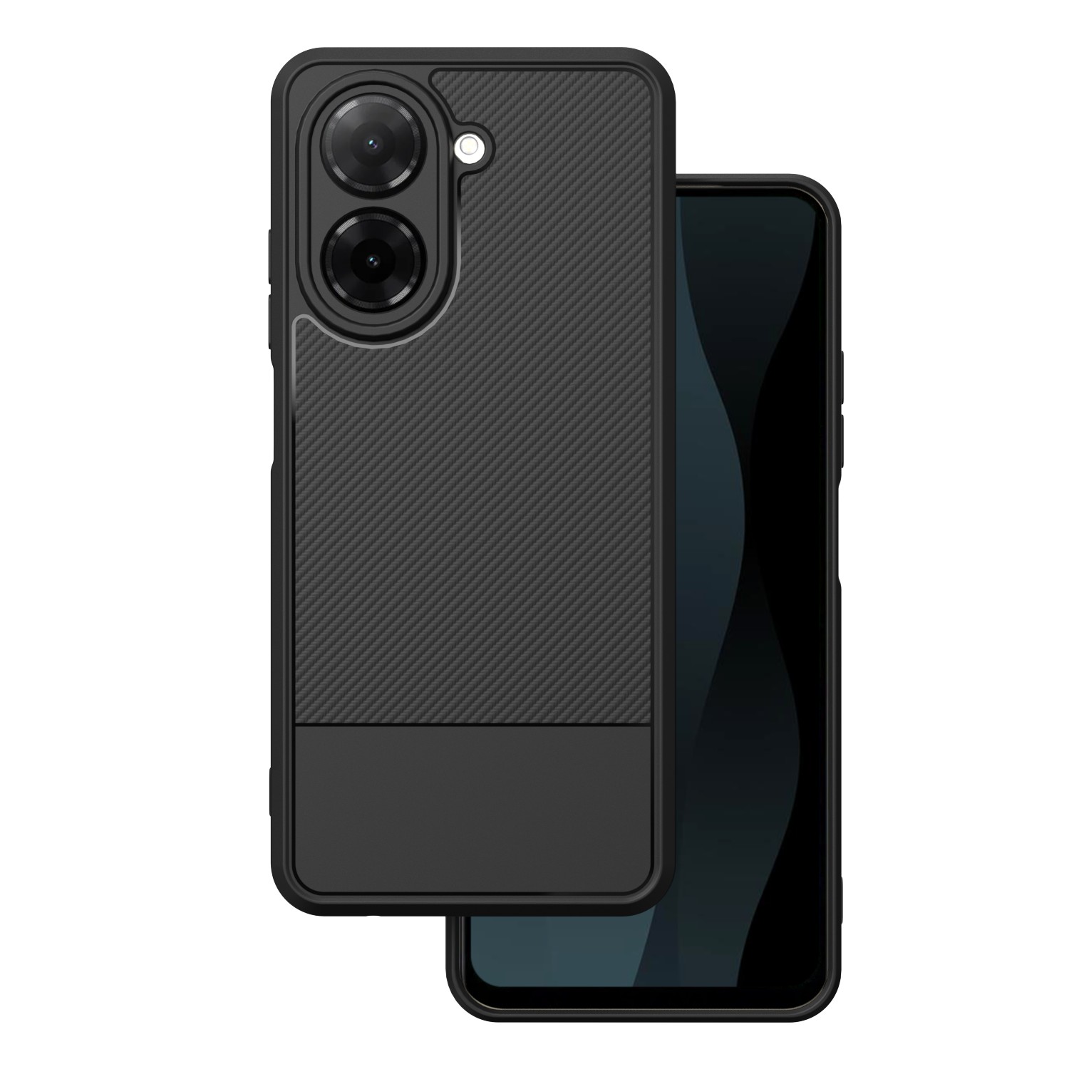 Simple Carbon suojakuori Xiaomi Redmi A5 Global (173,45 x 79,35 x 8,45) musta