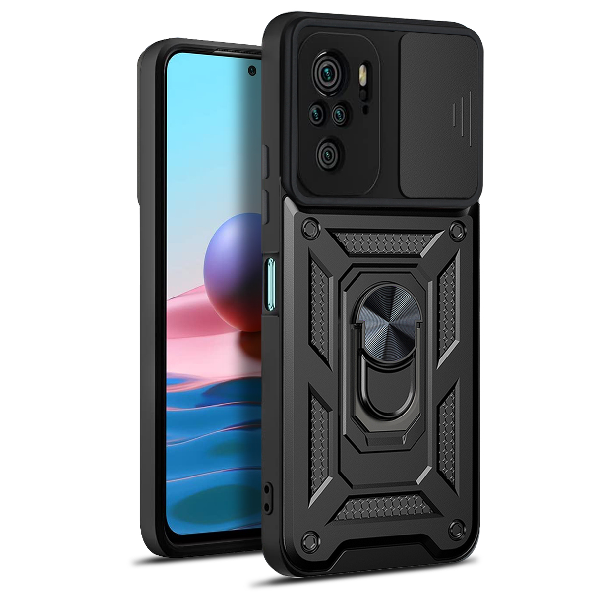 Defender Slide suojakuori Xiaomi Redmi Note 10 4G / 10S musta