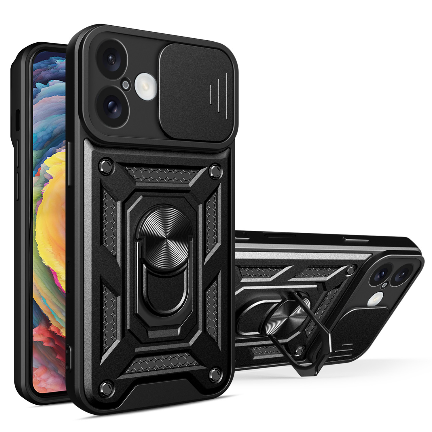 Defender Slide suojakuori iPhone 16 6,1 musta