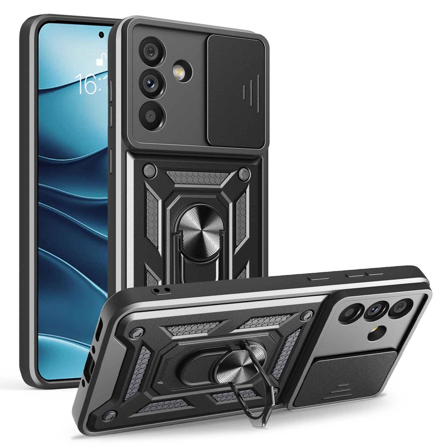 Defender Slide suojakuori Samsung Galaxy A56 5G:lle musta