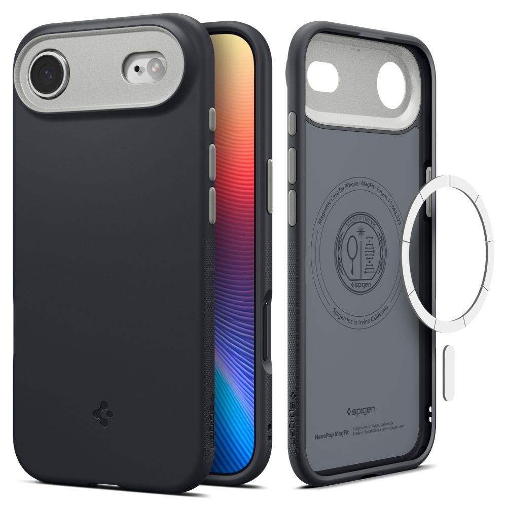 Spigen Nano Pop Mag Magsafe Suojakuori iPhone 17 Air:lle Black Sesame