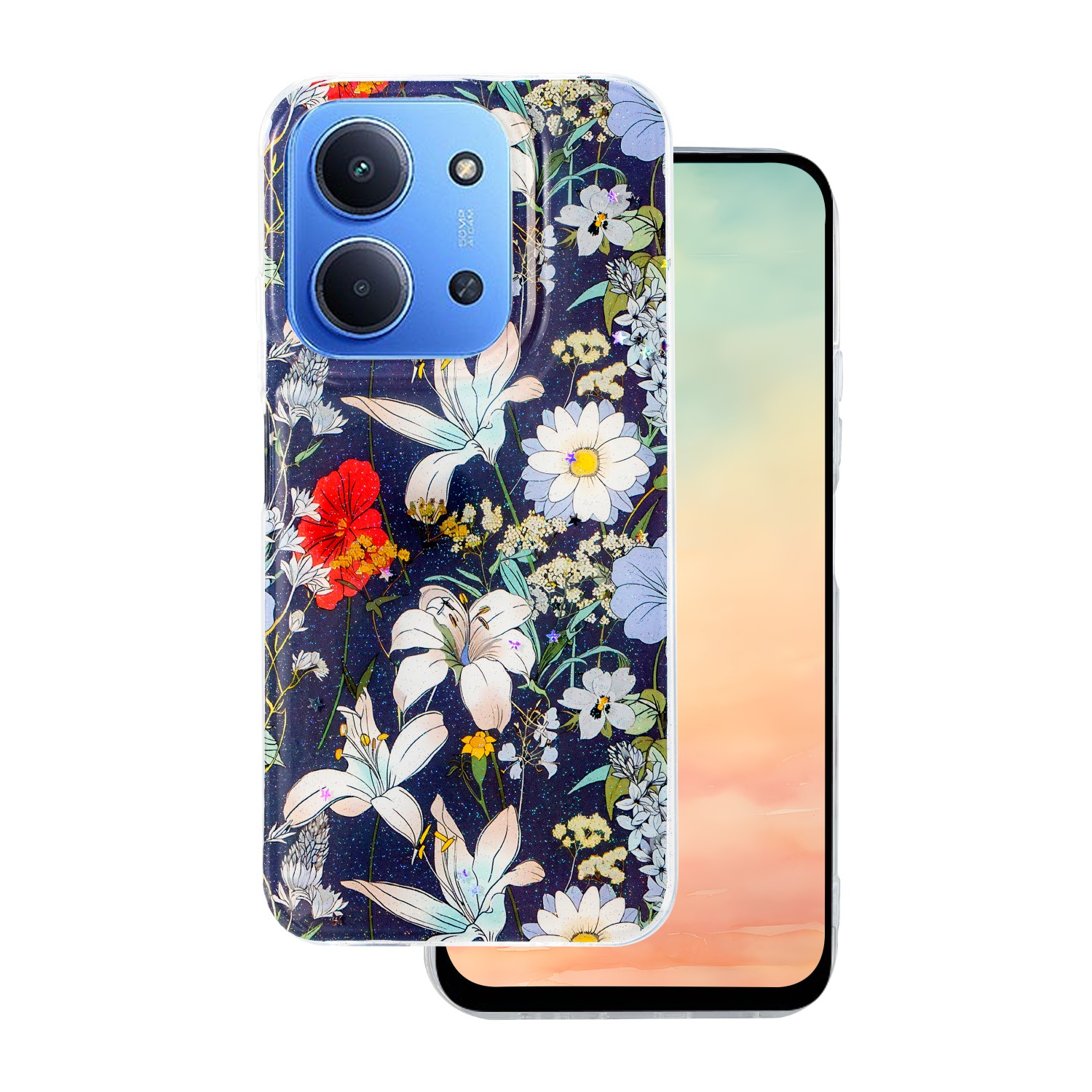 Glow Glam suojakuori Xiaomi Redmi 15C 4G EU / 15C 5G EU (173.16 x 81.06 x 8.2 mm) sininen