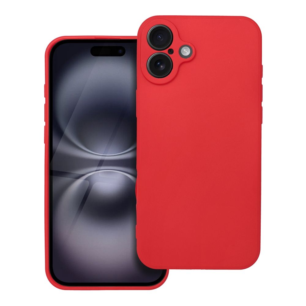 Pehmeä suojakuori iPhone 16 Plus punainen