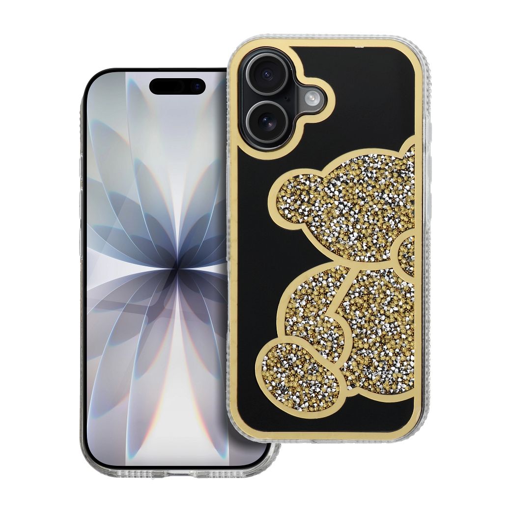 Suojakuori iPhone 17:lle Teddy Bear kultainen