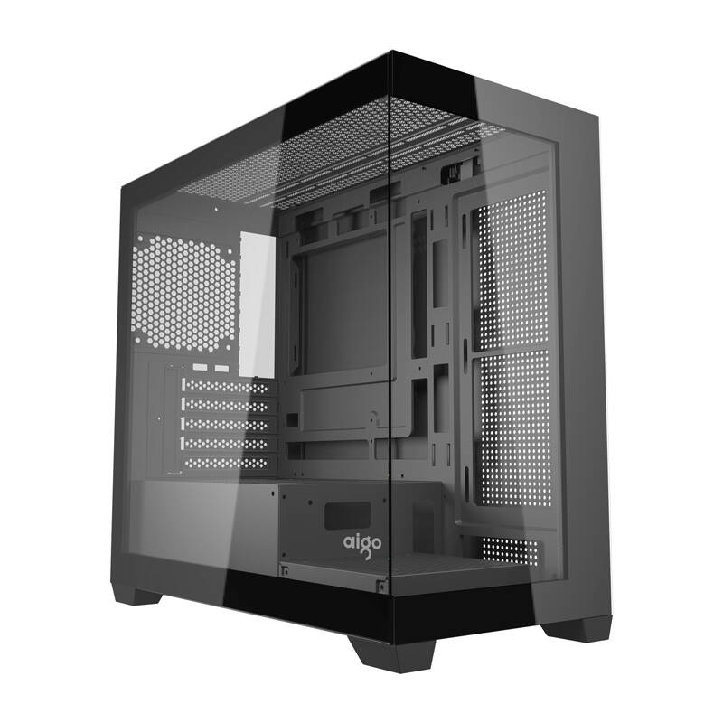 Darkflash C218M tietokonekotelo + 6 ARGB-tuuletinta (musta)