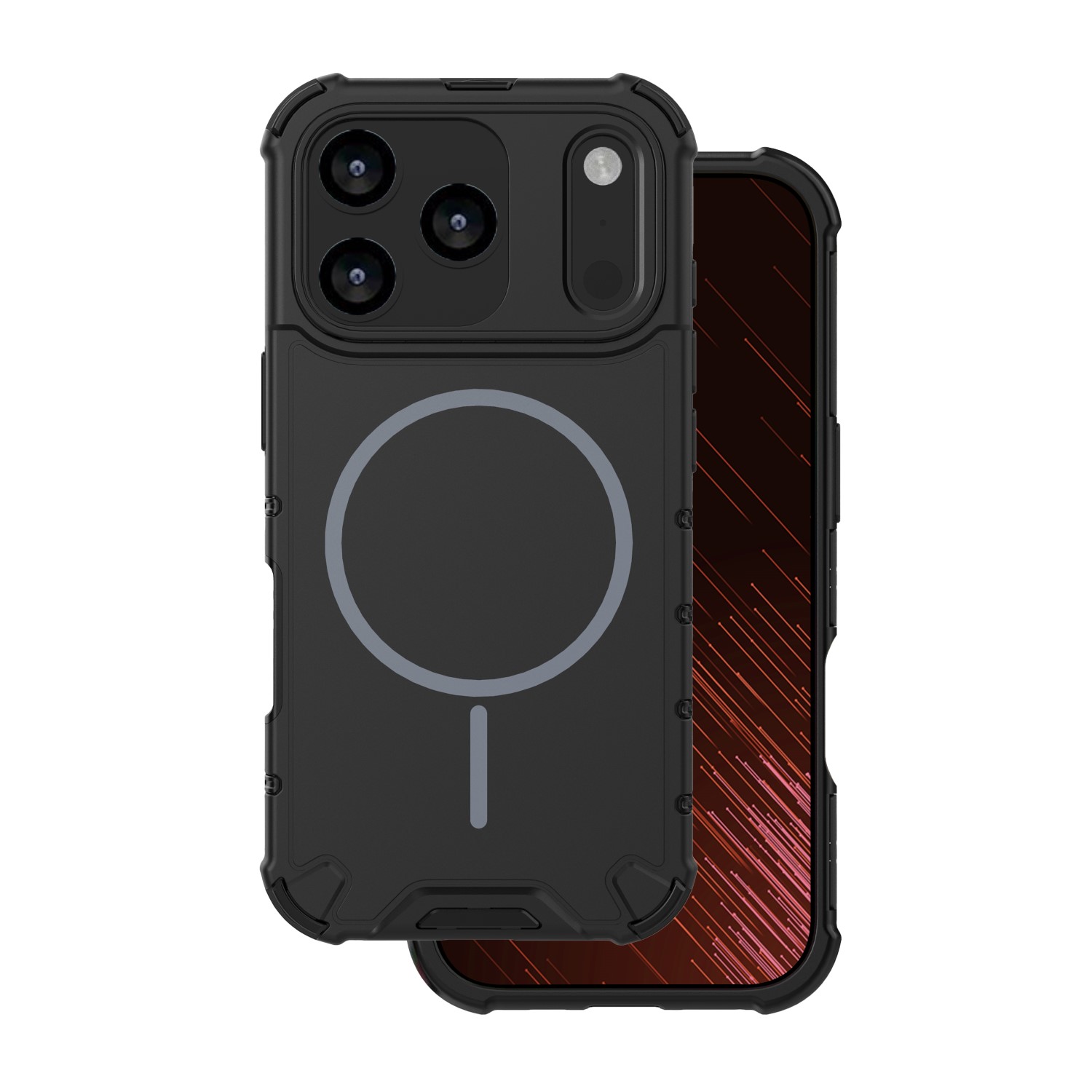Defender 2in1 Mag Suojakuori iPhone 17 Pro 6,3:lle musta
