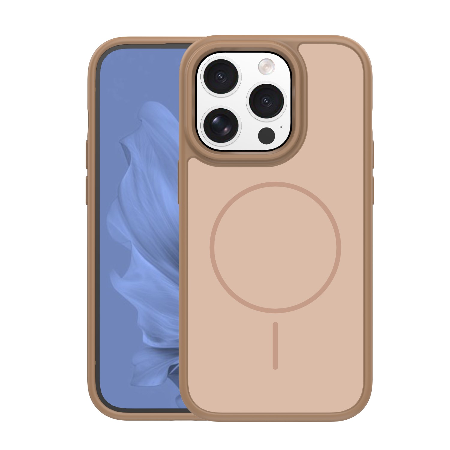 Frame Thin Mag case for iPhone 15 Pro 6,1" brown