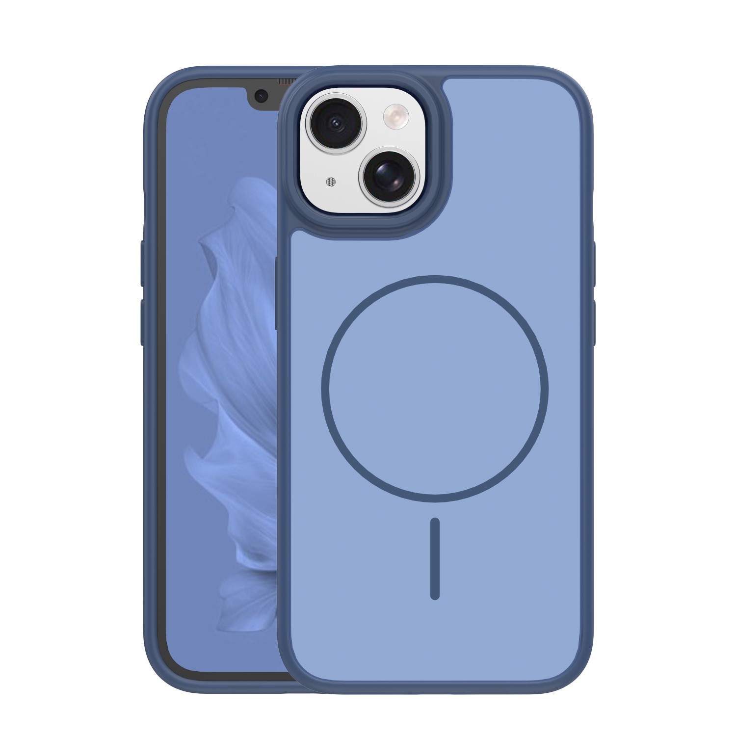 Frame Thin Mag case for iPhone 15 6,1" dark blue