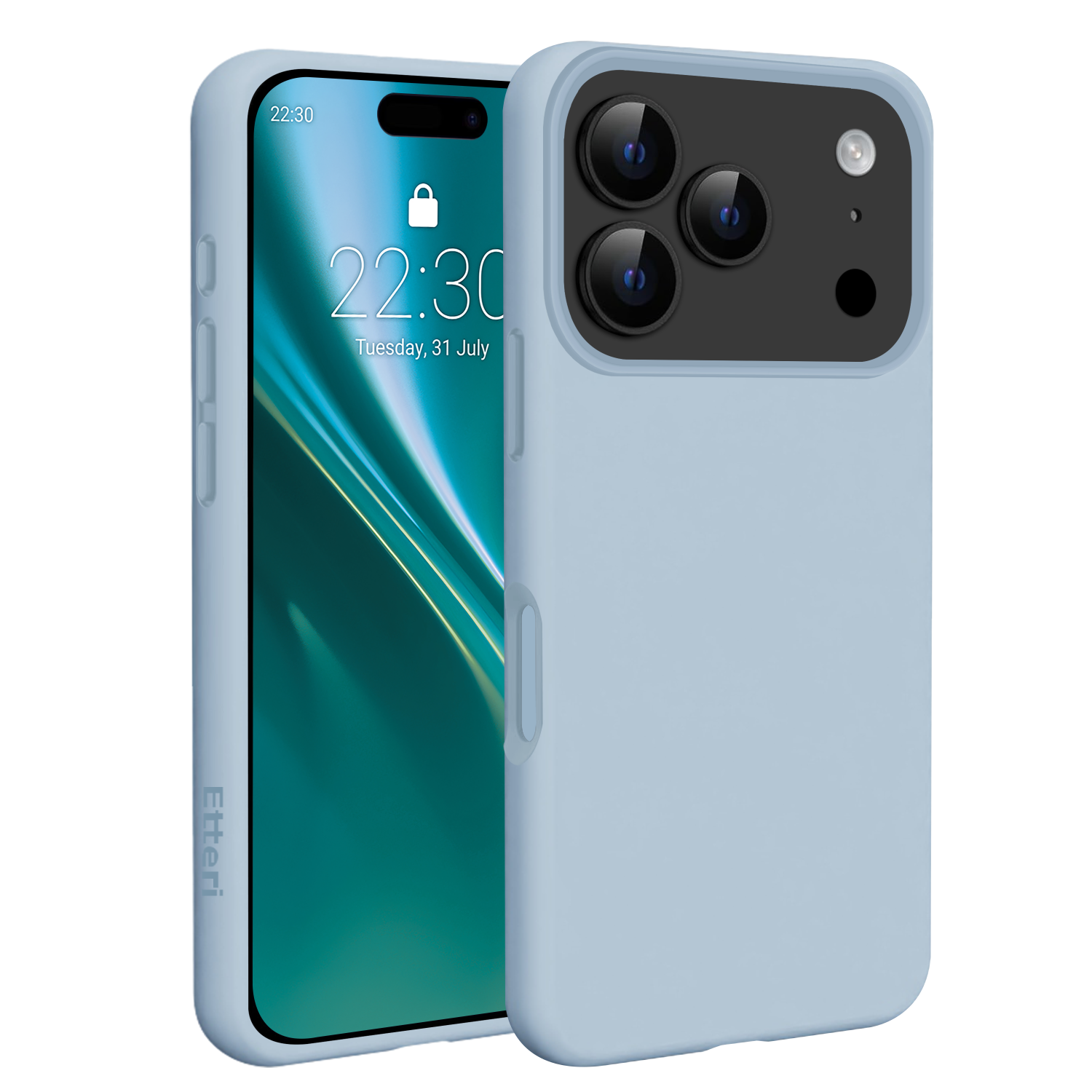 Etteri Silikoninen Mag Suojakuori iPhone 17 Pro Max / iPhone 18 Pro Max:lle vaaleansininen