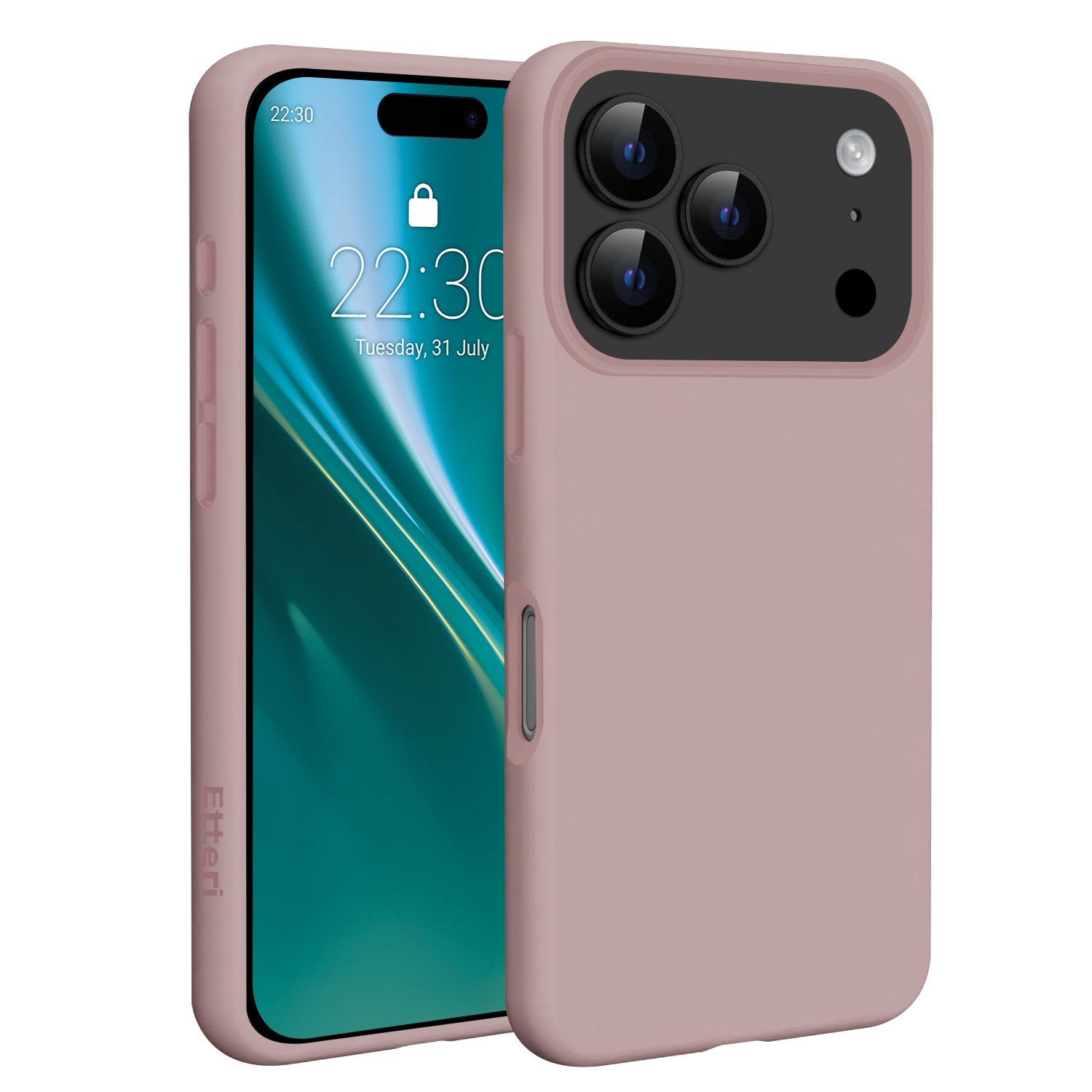 Etteri Silikoninen Mag Suojakuori iPhone 17 Pro -puhelimelle vaaleanvaaleanpunainen
