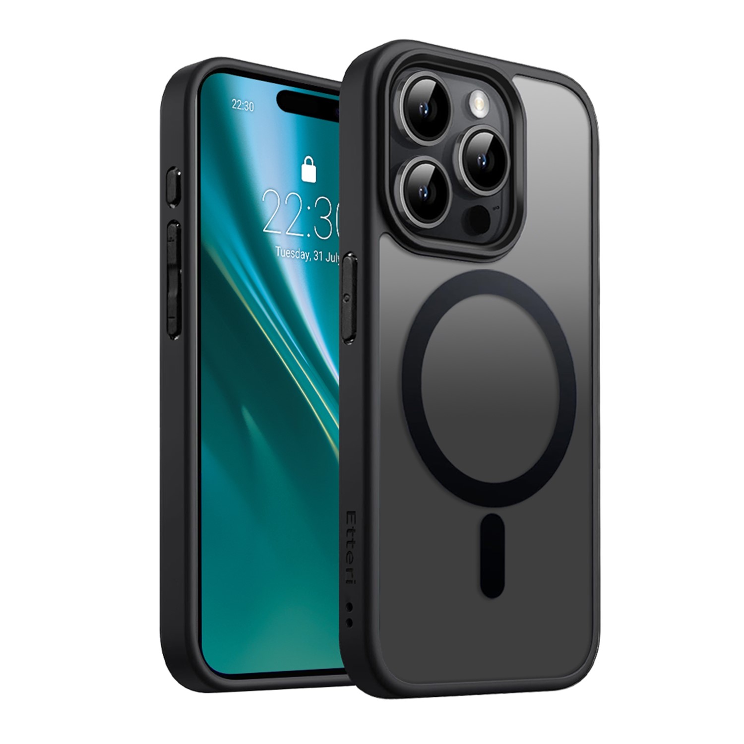 Etteri matta Mag-kuori iPhone 15 Pro 6,1 musta