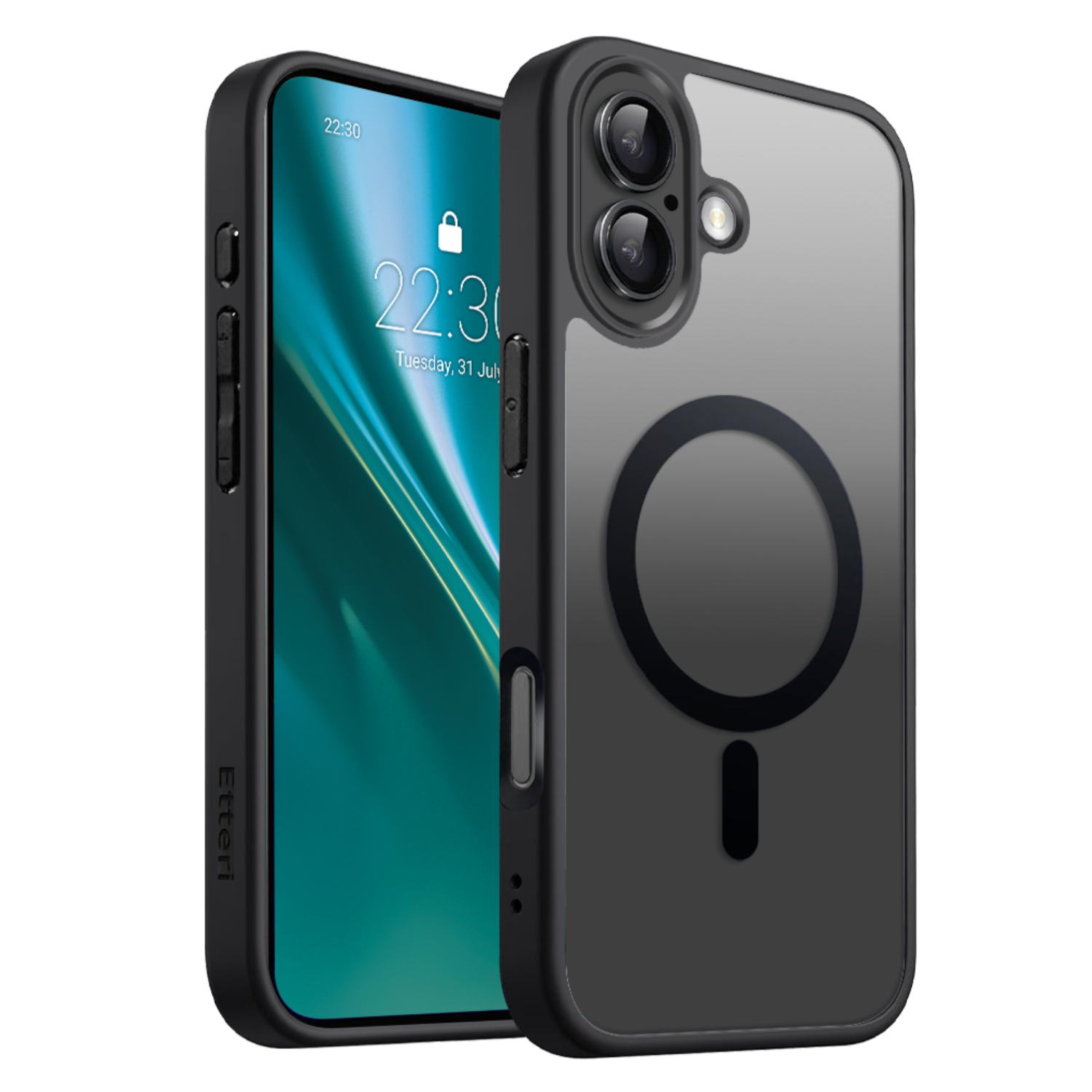 Etteri Matt Mag Suojakuori iPhone 17 -puhelimelle musta