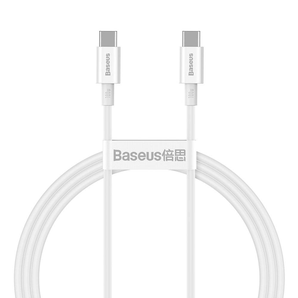 Kaapeli Baseus Superior Type-C - Type-C 100W 1,0m valkoinen CATYS-B02