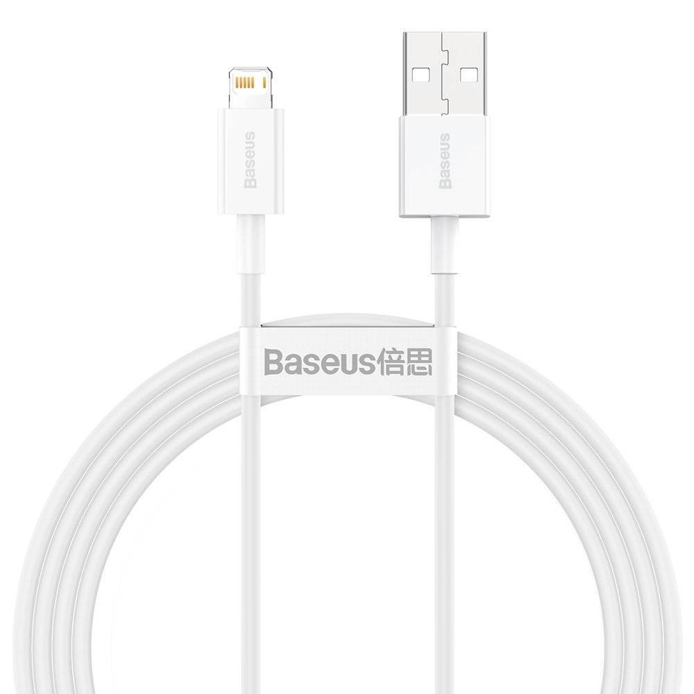 USB-kaapeli Baseus Superior USB - Lightning 2,4A 1,5m valkoinen CALYS-B02
