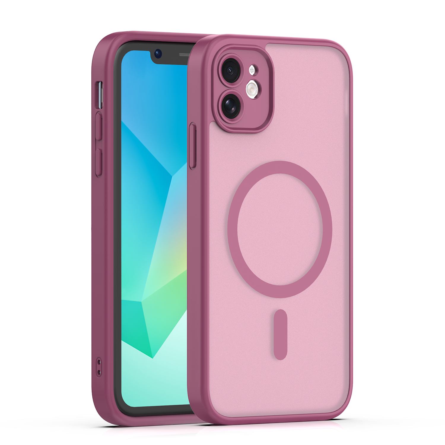 Mag Matt Suojakuori iPhone 11:lle tummanpunainen kamerasuoja