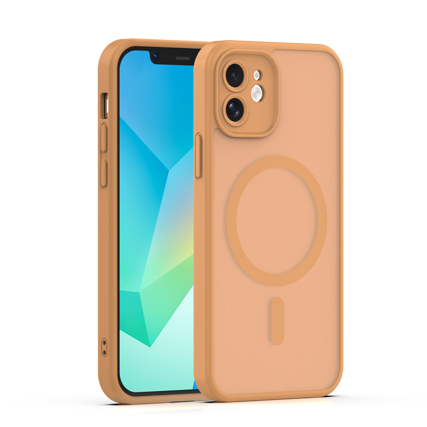 Mag Matt case for iPhone 12 6,1" brown camera protection