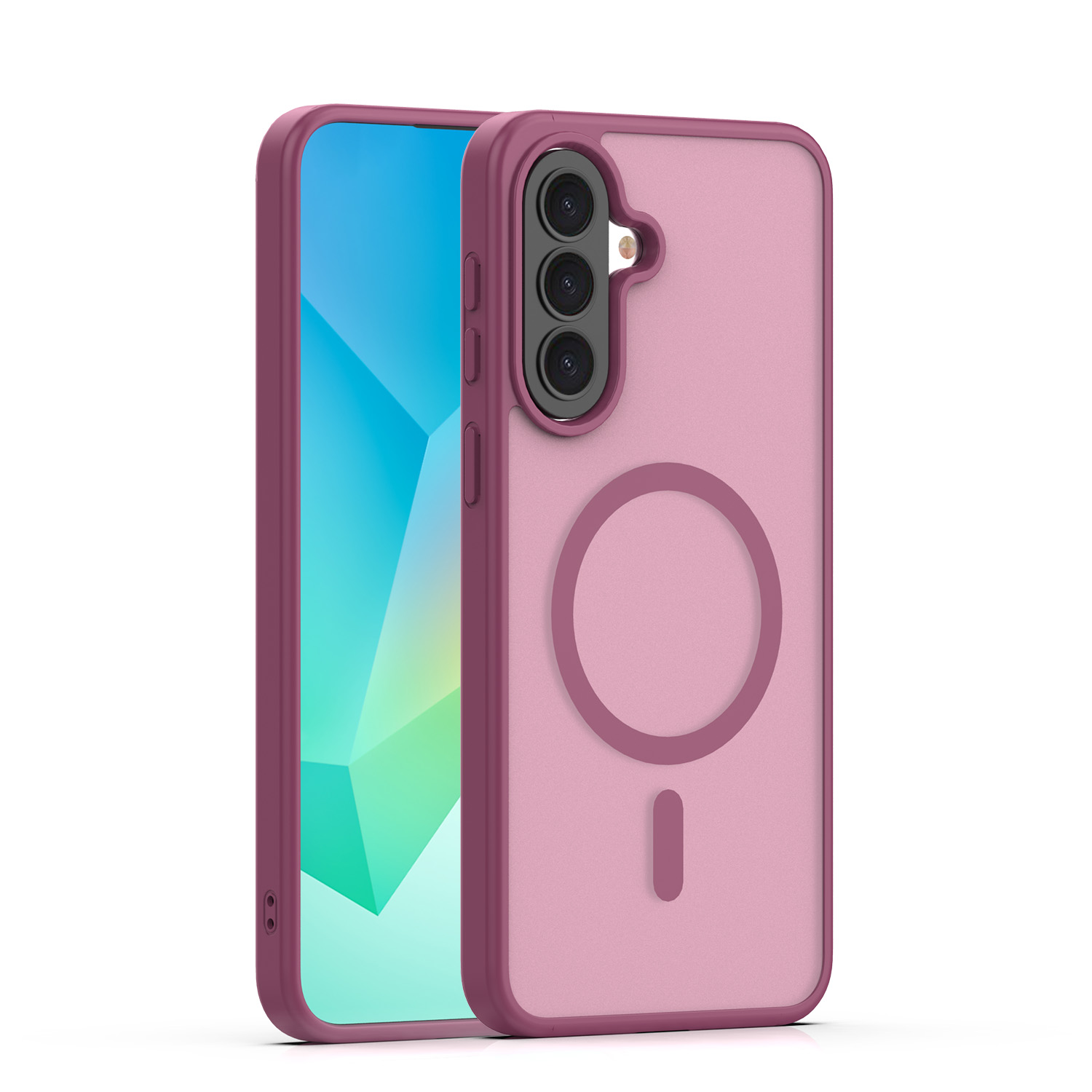 Mag Matt Suojakuori Samsung Galaxy A37 5G viininpunainen iso kameraaukko