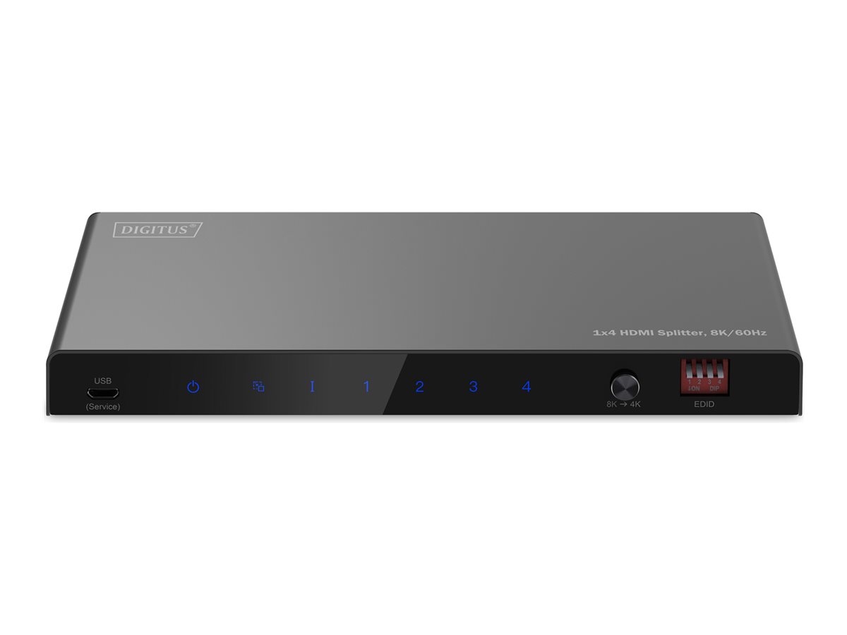DIGITUS 1x4 HDMI-jakaja 8K/60Hz stereo