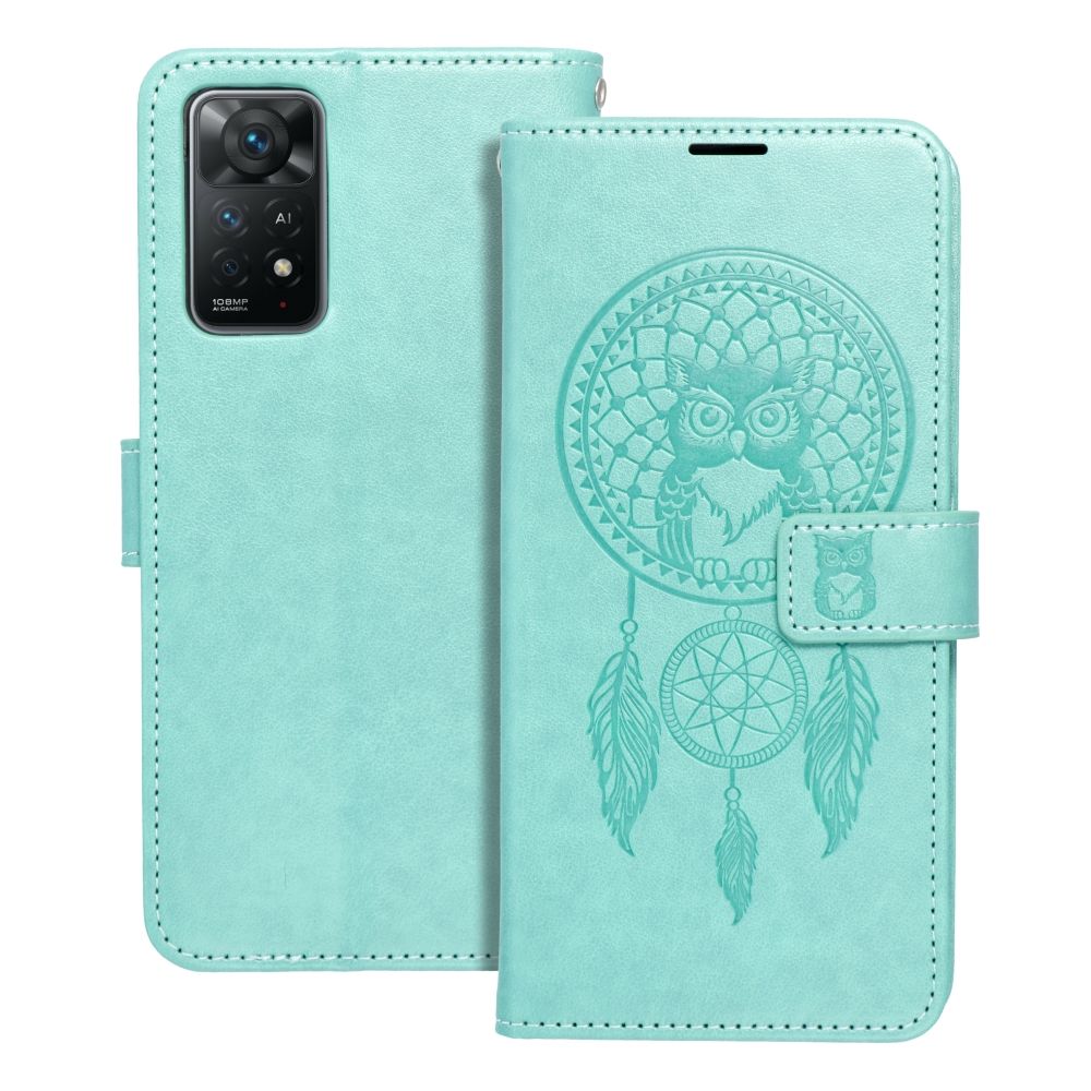 MEZZO lompakkokotelo XIAOMI Redmi Note 11 / 11S unisieppari-kuvio, vihreä