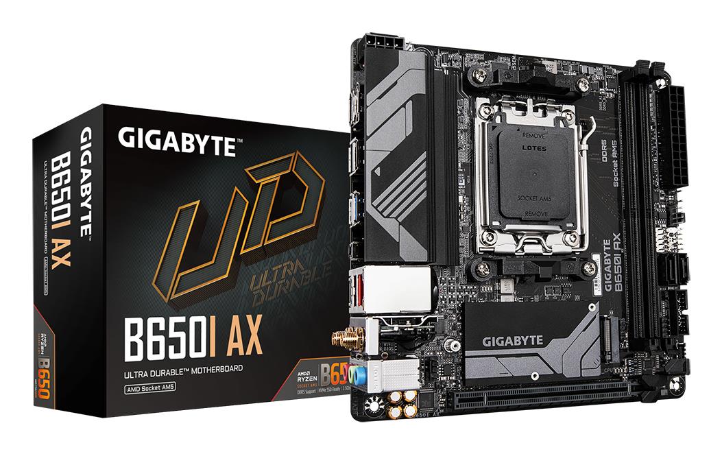 Emolevy GIGABYTE AMD B650I mini-ITX SAM5 DDR5 Wi-Fi Bluetooth