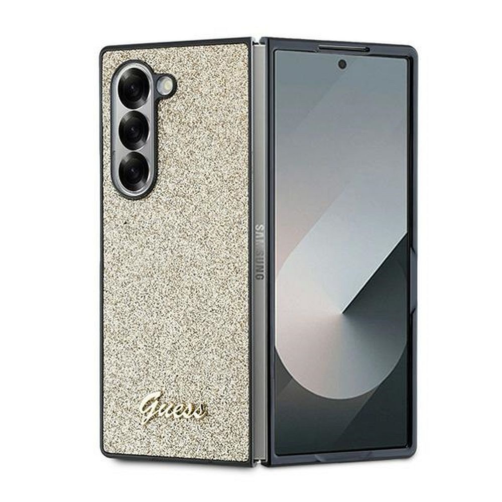 Guess Suojakuori Samsung Z Fold 6:lle GUHCZFD6HGGSHD (HC PU 4G Glitter Script) kultainen