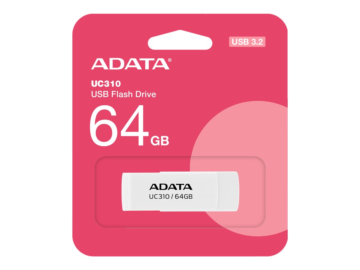 ADATA UC310 64GB USB3.2 valkoinen