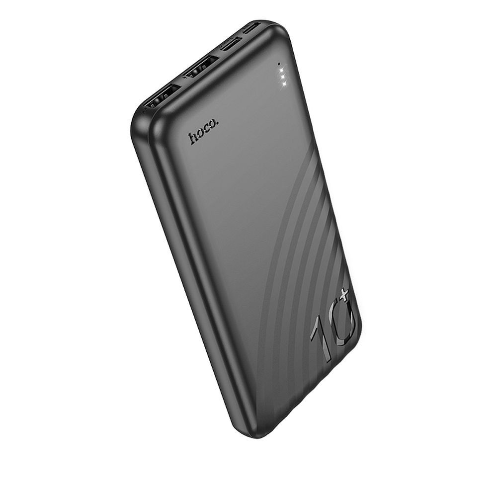 Hoco J123 varavirtalähde 10 000 mAh (2x USB-A, 1x USB-C) - musta