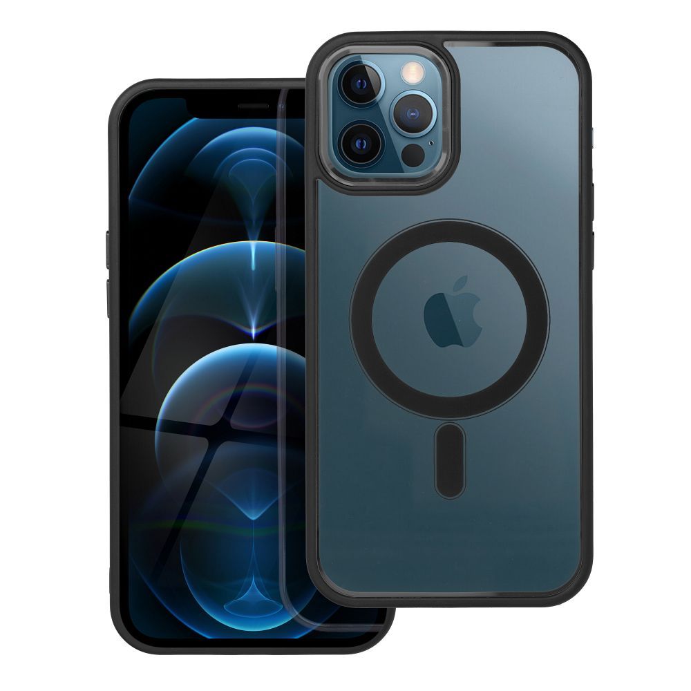Suojakuori iPhone 12 PRO MAX:lle Color Edge Mag Cover yhteensopiva MagSafe musta