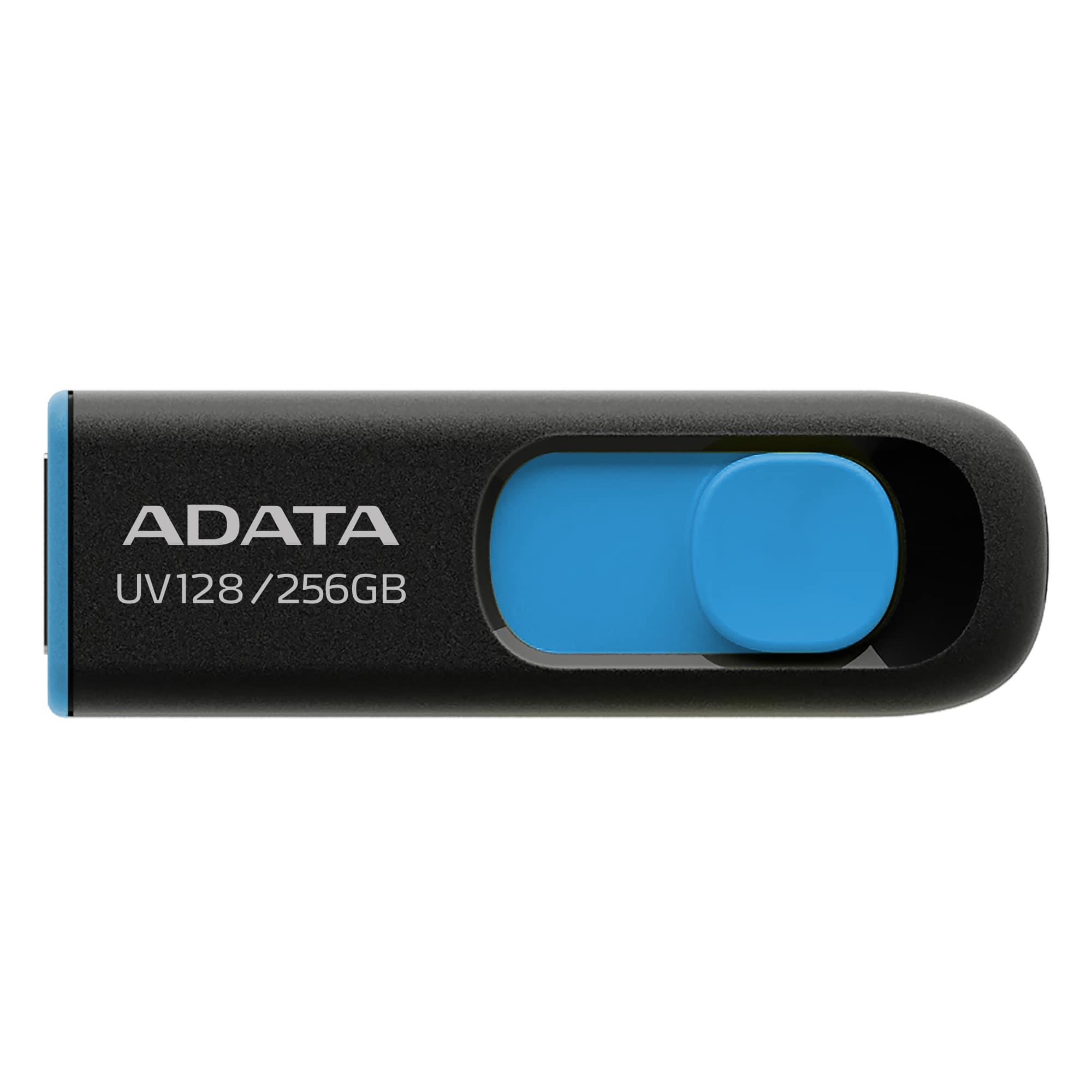 ADATA UV128 USB 3.0 -muistitikku 256 Gt, musta/sininen, AUV128-256G-RBE