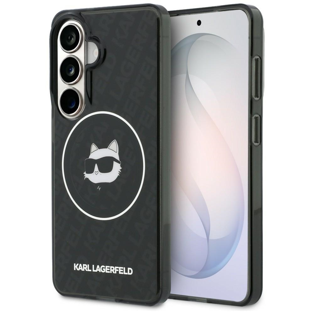 Karl Lagerfeld suojakuori IML Repeated Choupette MagSafe Samsung Galaxy S26:lle musta