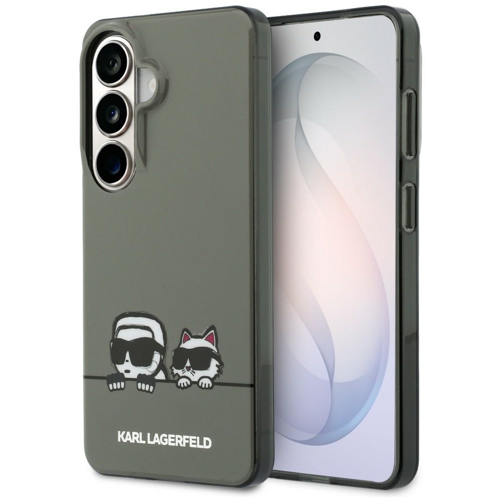 Karl Lagerfeld suojakuori IML Peekaboo Karl ja Choupette MagSafe Samsung Galaxy S26:lle musta