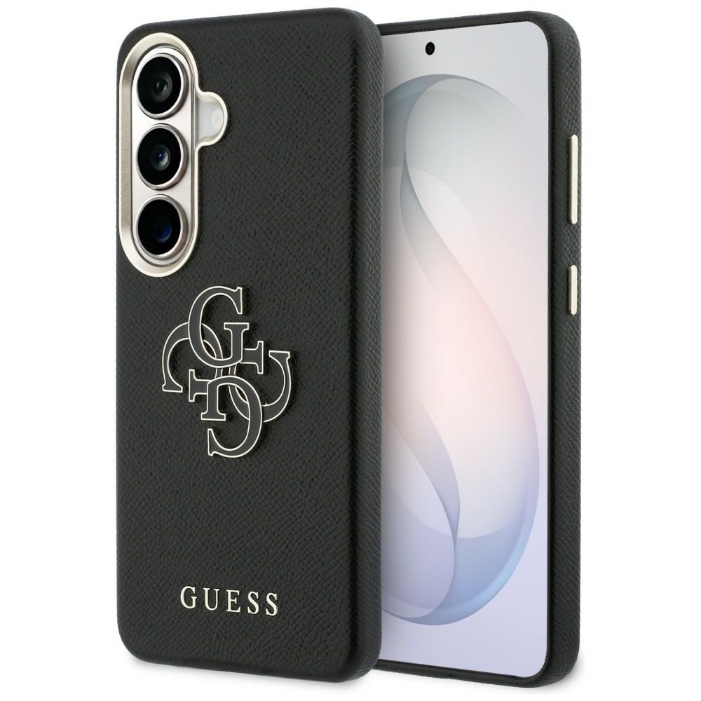 Guess suojakuori Grained Big 4G Metal Logo Samsung Galaxy S26:lle musta