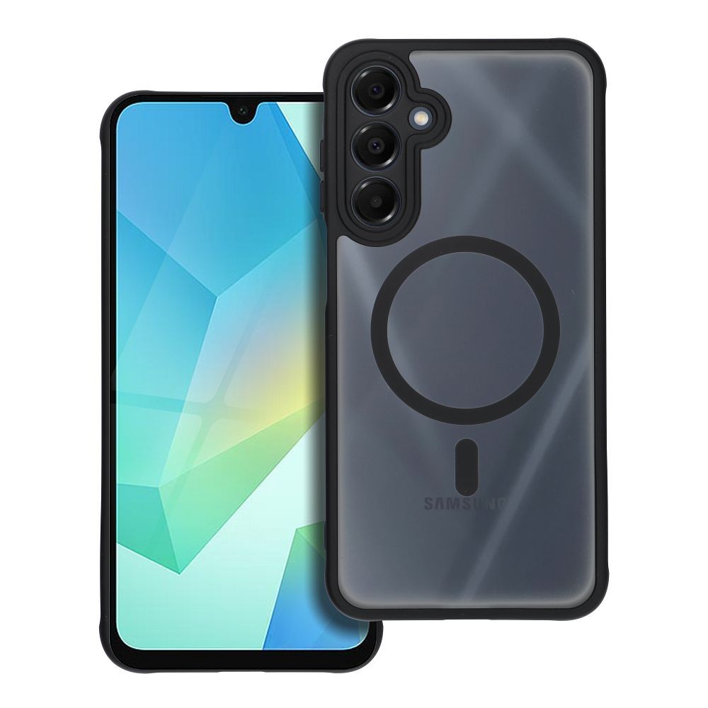 Suojakuori Samsung A16 5G / A16 4G:lle Full Matte Mag Cover yhteensopiva MagSafe musta