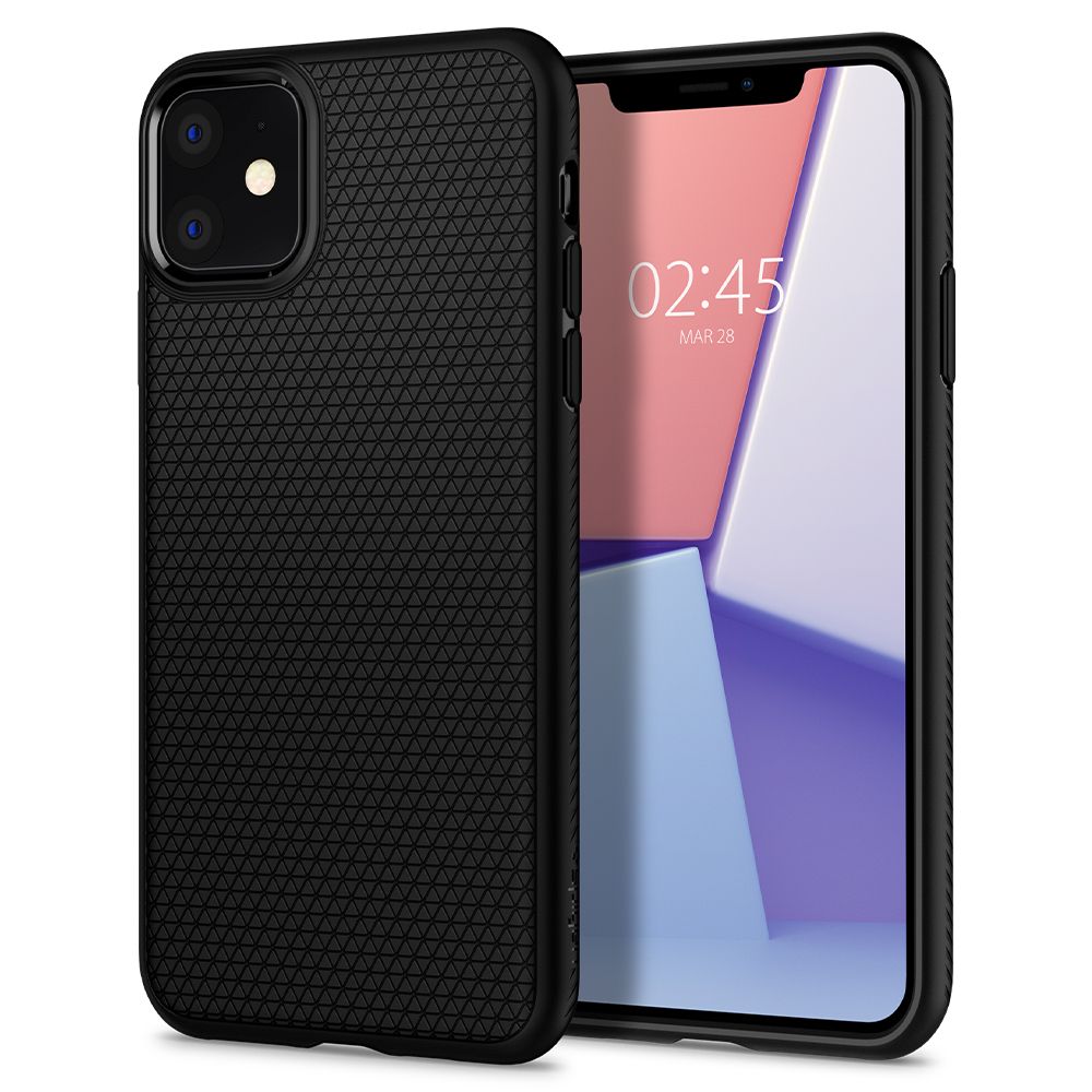 Spigen Liquid Air iPhone 11 kotelo - Matta musta