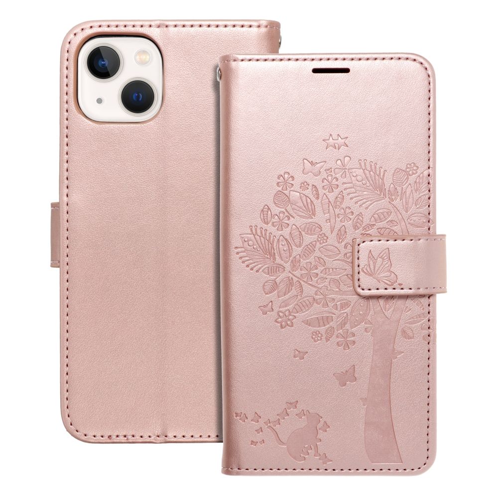 MEZZO-kirjakotelo IPHONE 13 puukuvio ruusukulta