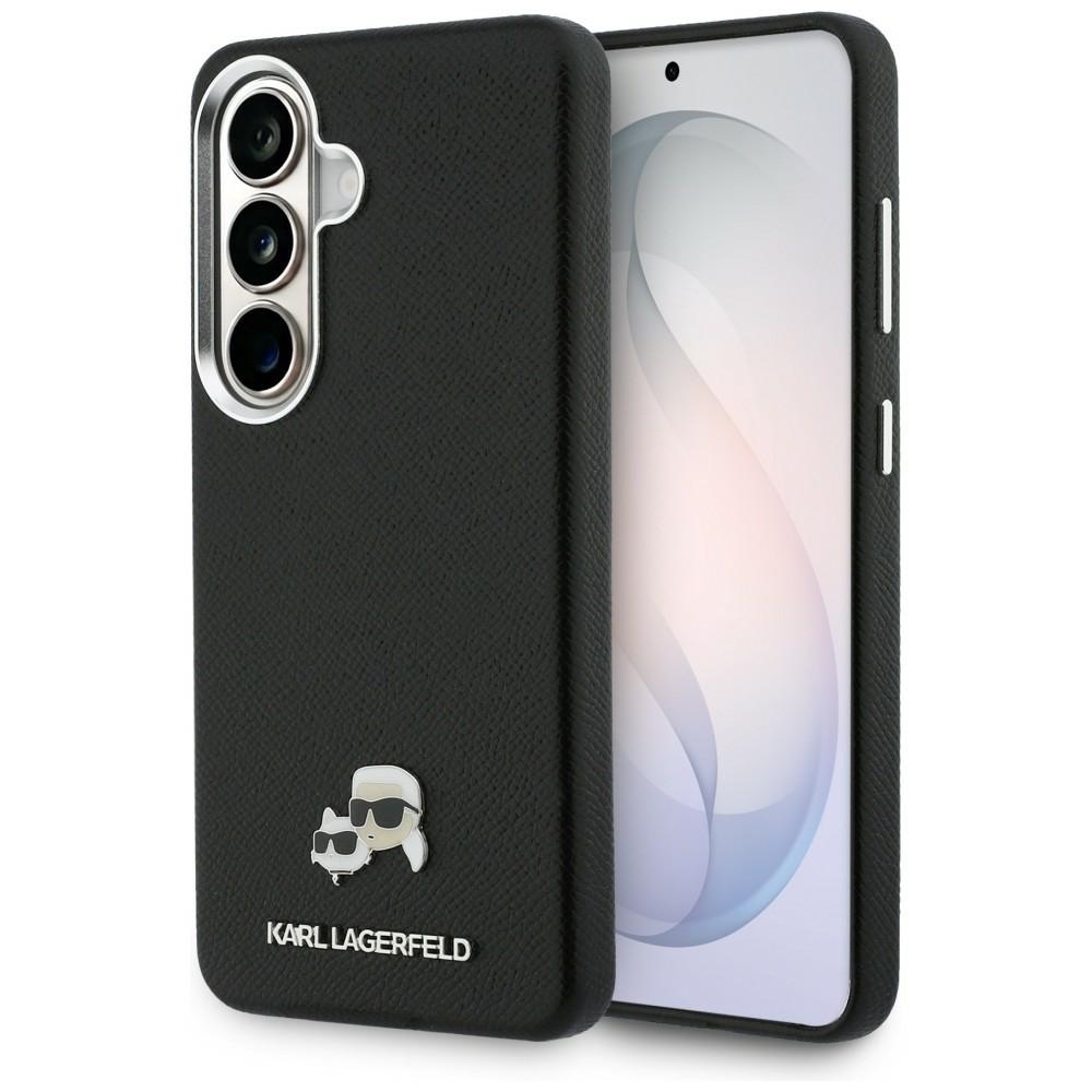 Karl Lagerfeld Saffiano KC Metal Logo MagSafe suojakuori Samsung Galaxy S26 musta