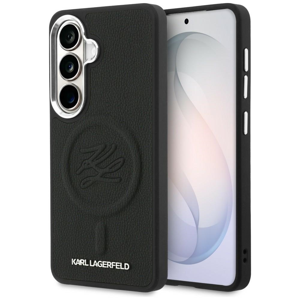 Karl Lagerfeld Suojakuori Embossed Ring Initials MagSafe Samsung Galaxy S26:lle musta