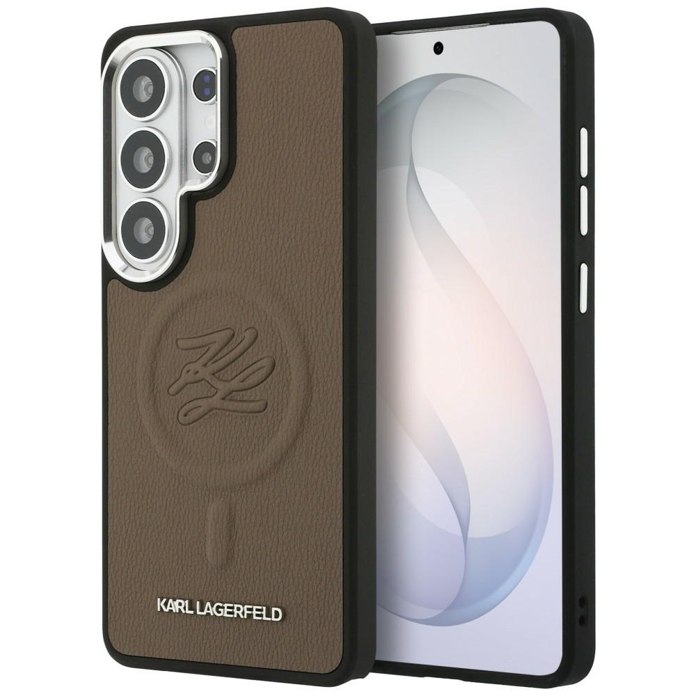 Karl Lagerfeld Suojakuori Embossed Ring Initials MagSafe Samsung Galaxy S26 Ultra:lle ruskea