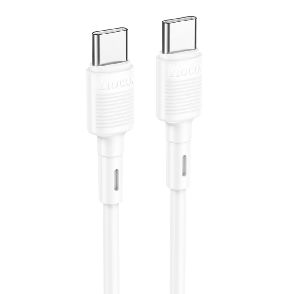 Hoco USB-C - USB-C -kaapeli 3A 60W 1 m X83 valkoinen
