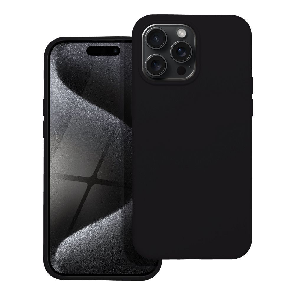 Silikoninen Suojakuori iPhone 15 PRO MAX:lle musta