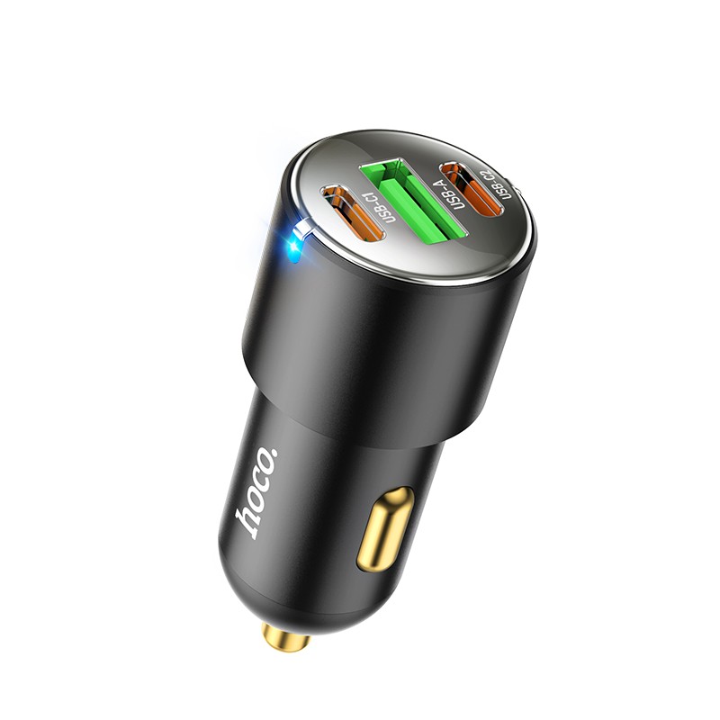Autolaturi Hoco NZ6 PD45W 2xUSB-C/1xUSB-A musta