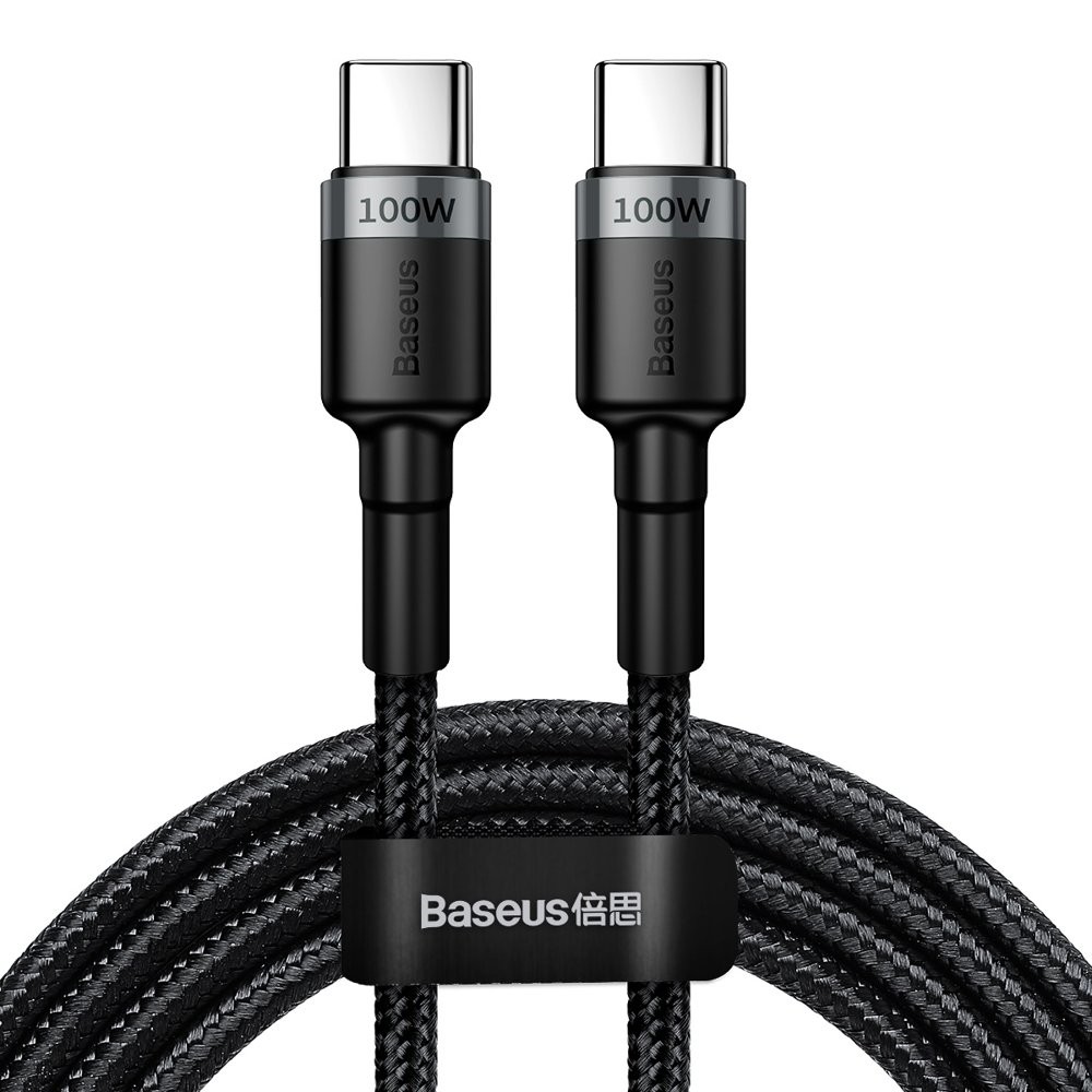 USB-kaapeli Baseus Cafule PD100W Type-C 2,0m harmaa-musta CATKLF-ALG1