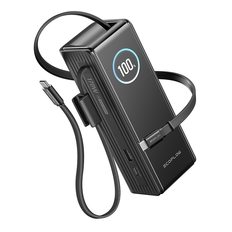 EcoFlow RAPID Varavirtalähde 25000mAh, 170W (sisäänrakennetut 100W kaapelit)