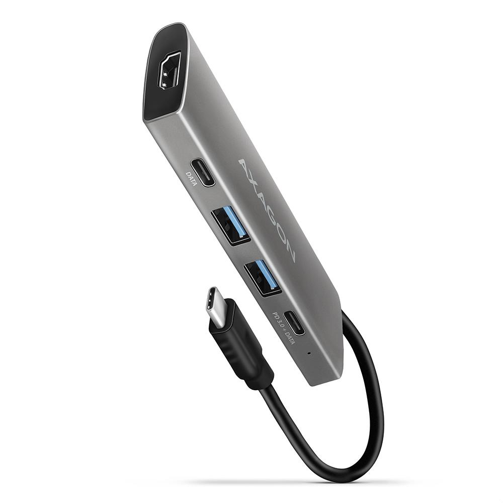 USB-C-keskitin 5-in-1/0.2 m HMC-5G2 AXAGON