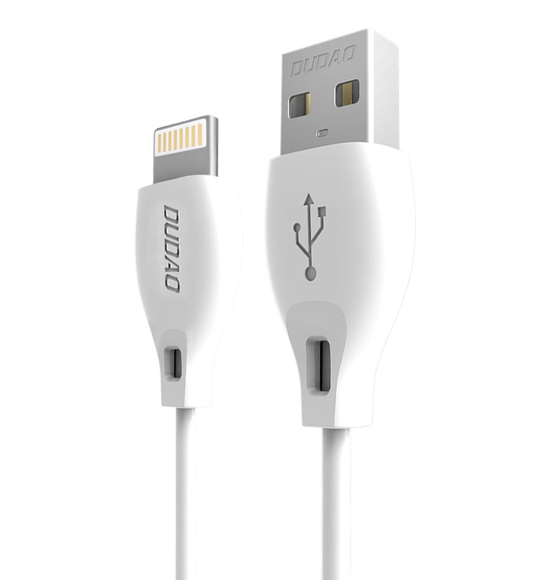 Dudao USB / Lightning -kaapeli 2.4A 1m valkoinen (L4L 1m white)