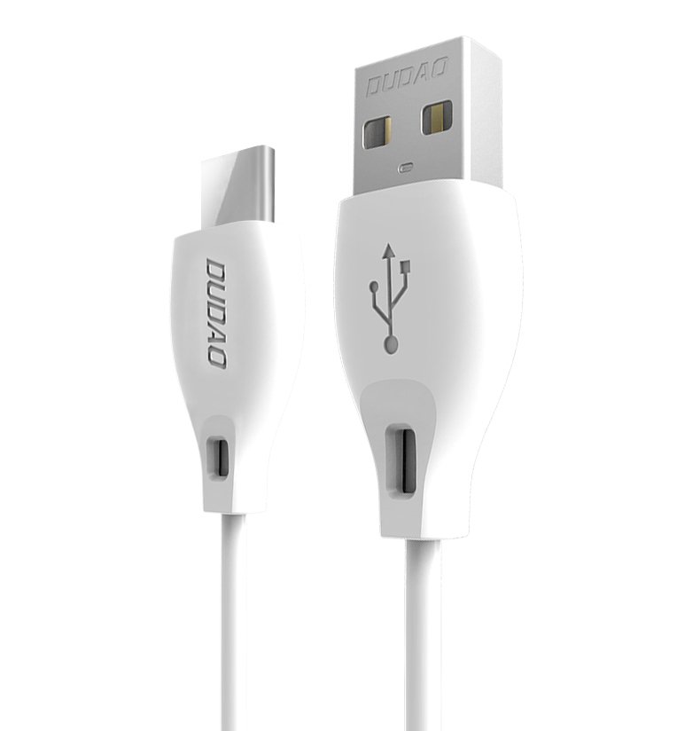 Dudao USB Type C 2.1A 1m valkoinen kaapeli (L4T 1m white)