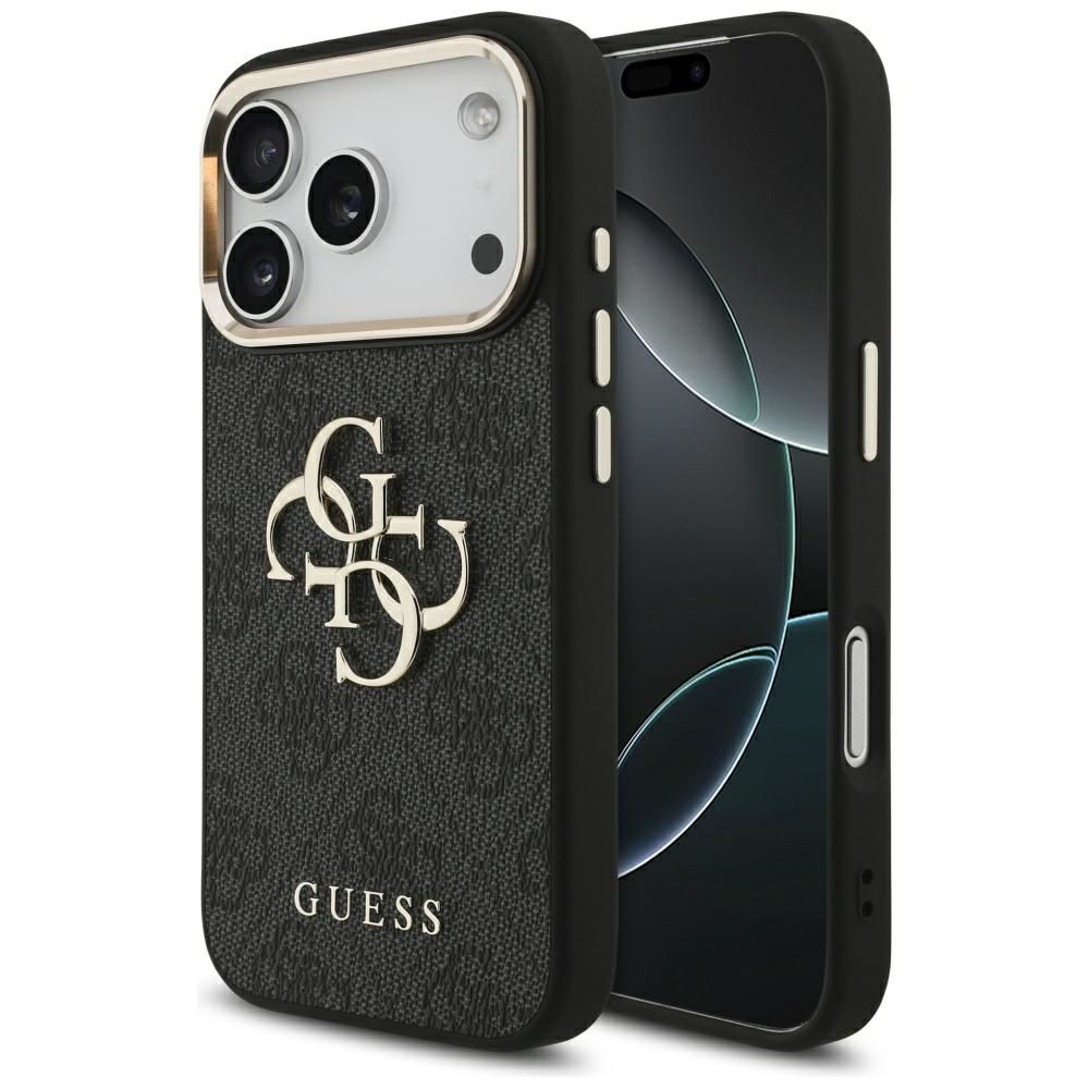 Guess 4G Big 4G Classic Logo -suojakuori iPhone 17 Pro - musta ja kulta