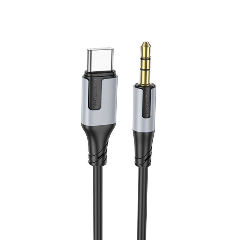 Borofone BL19 äänikaapeli USB-C - 3,5 mm musta